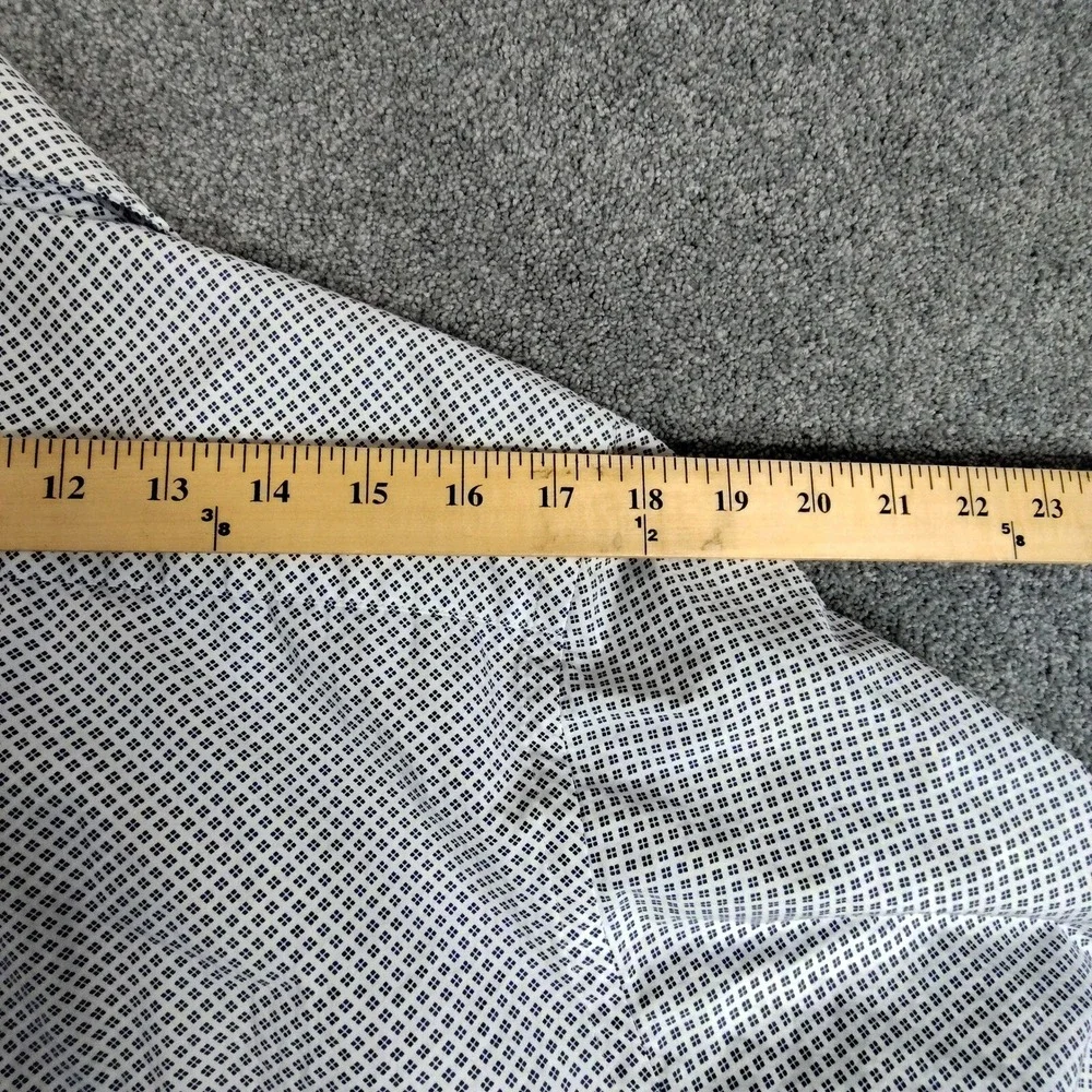 Ted Baker Endurance Dress Shirt Dotted Print Long Sleeve Blue 15.5 32/33